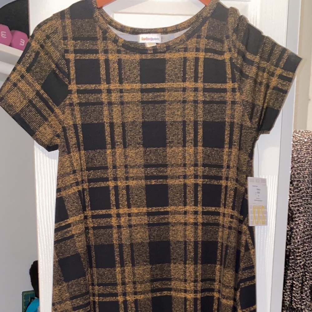 plaid LuLaRoe Carly dress top